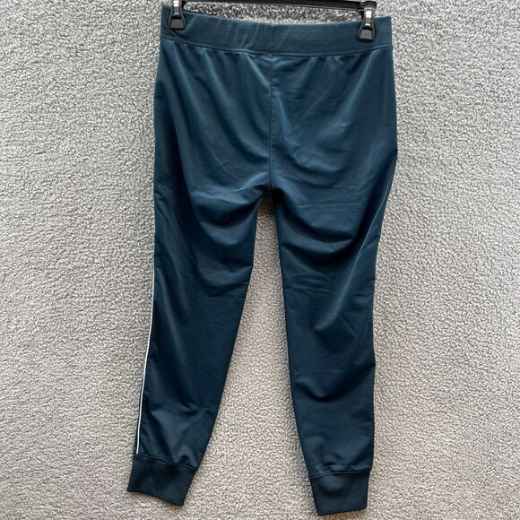 Nike Womens Athletic Workout Pants Blue Logo White Stripe Drawstring M Medium - Picture 10 of 16